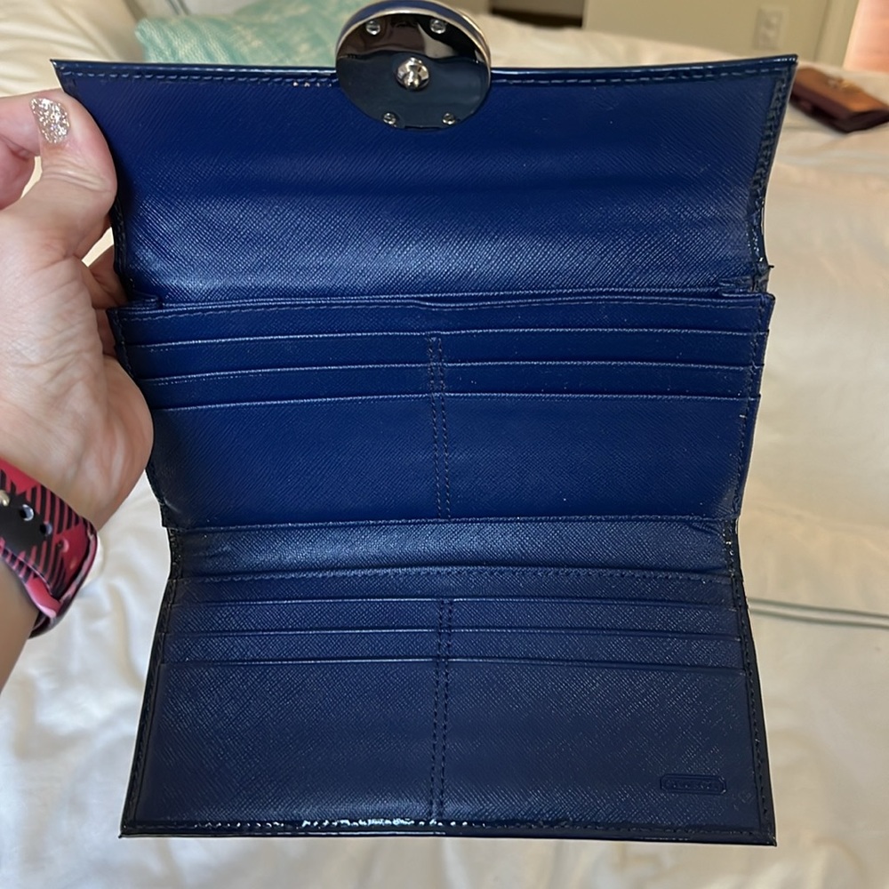 Coach Blue Patent Leather wallet - Picture 3 of 4